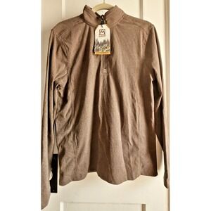 NWT Avalanche relaxed fit 1/4‎ zip pullover sweatshirt brown men Sz M